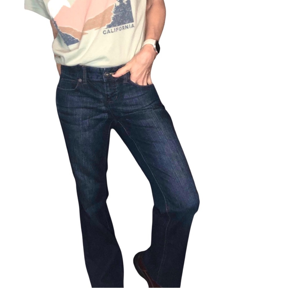 Tommy Hilfiger Y2K Retro Low Rise Bootcut Jeans Women 4R Dark Wash Casual Trendy